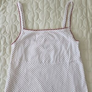 Brandy MELVILLE white And Red Polka Dot Dress